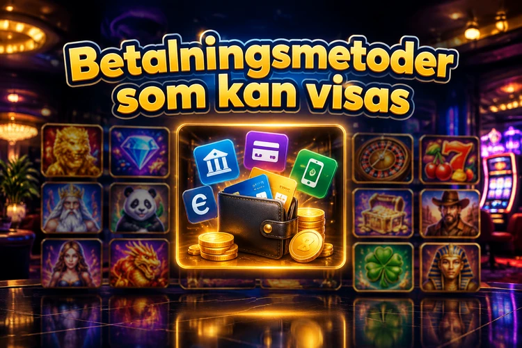 Betalningsmetoder som kan visas